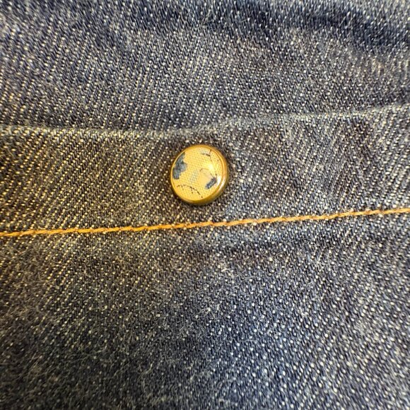 Vintage Y2K Gap Low Rise Boot Cut Side Zip Jeans Dark Wash Size 12 - Picture 6 of 8